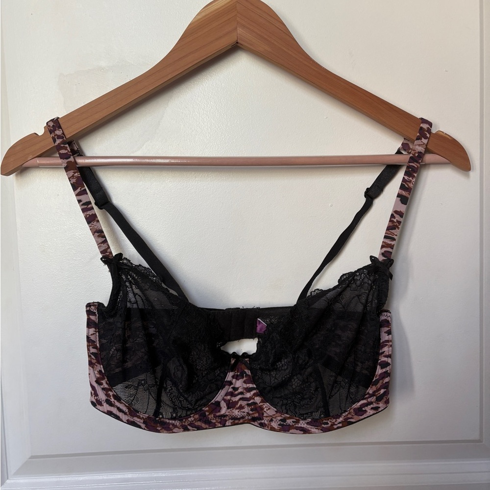 Adore Me Animal Print Lace Bra